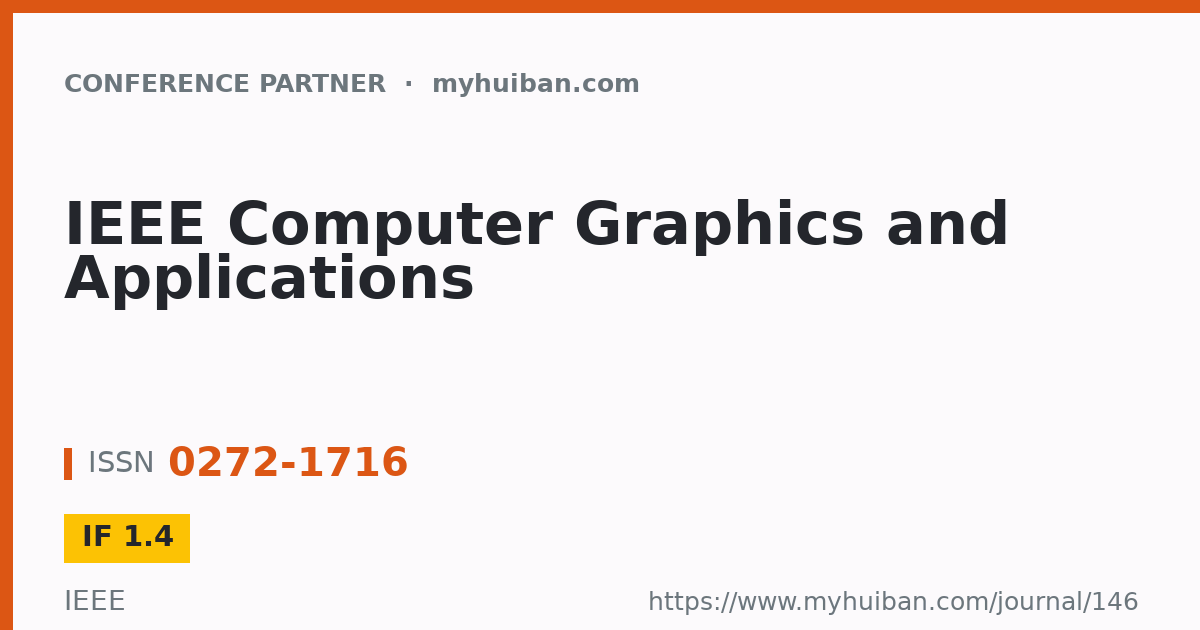 IEEE Computer Graphics and Applications - Conference Partner