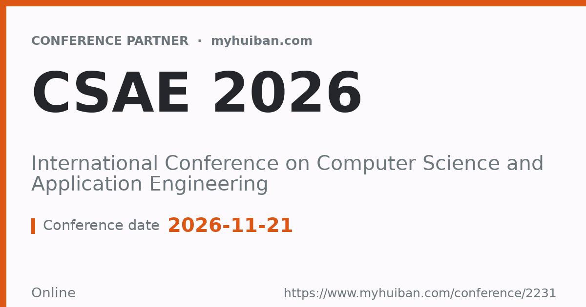 CSAE 2026: International Conference on Computer Science a ...