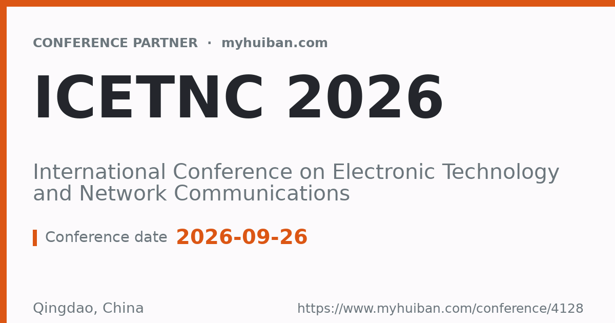 ICETNC 2021: International Conference on Electronic Techn ...