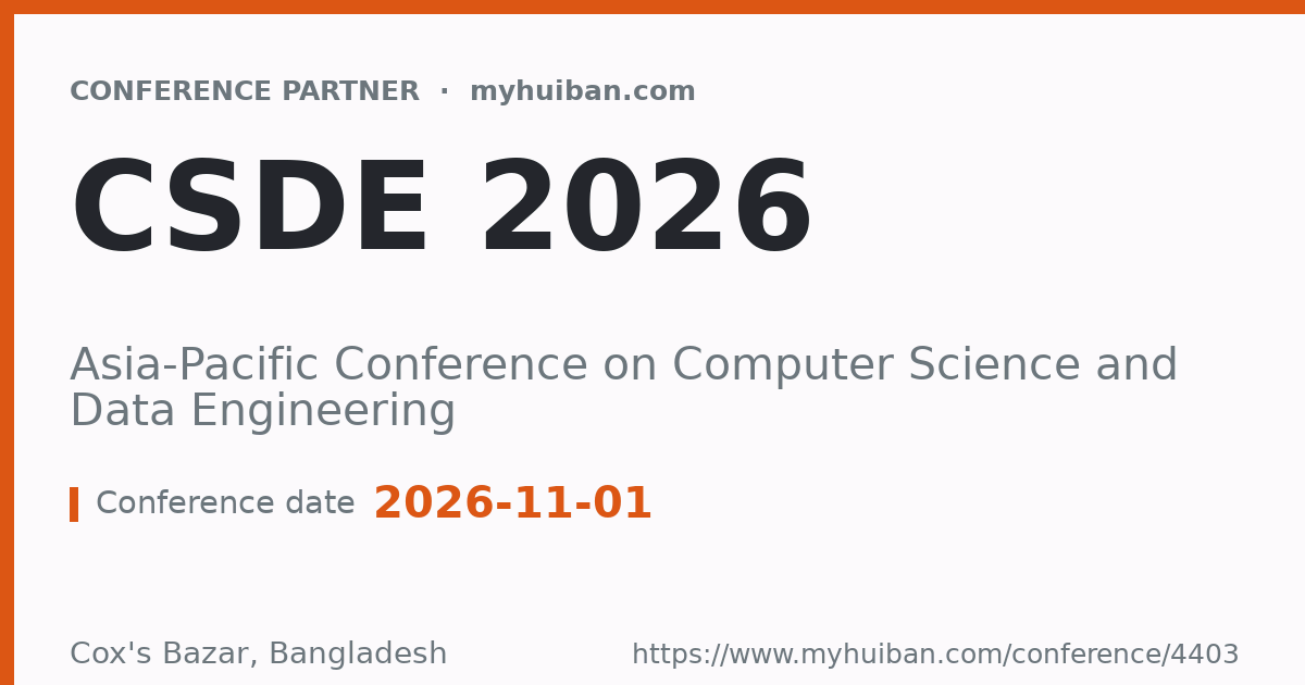 CSDE 2024: Asia-Pacific Conference on Computer Science an ...