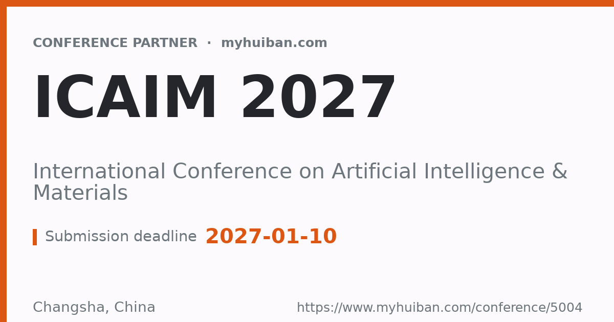 ICAIM 2027: International Conference on Artificial Intell...