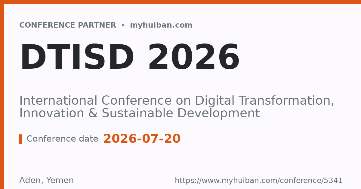 DTISD 2026: International Conference on Digital Transform ...