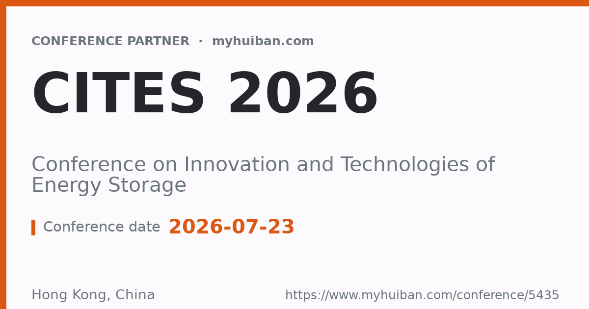 CITES 2026: Conference on Innovation and Technologies of ...