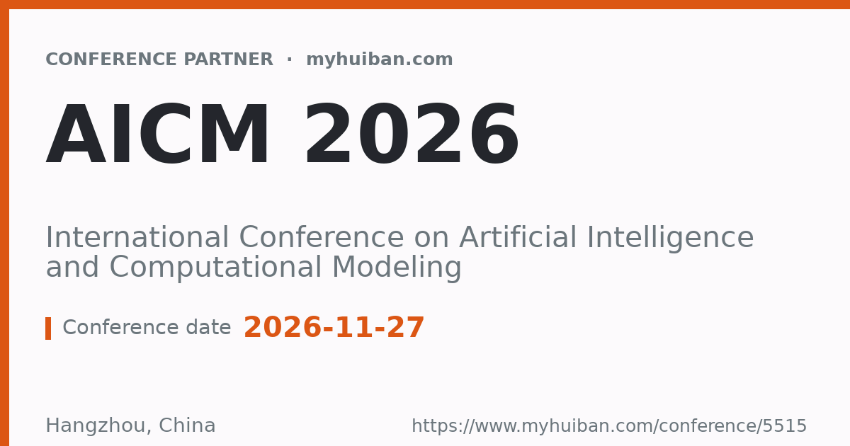 AICM 2026: International Conference on Artificial Intelli...