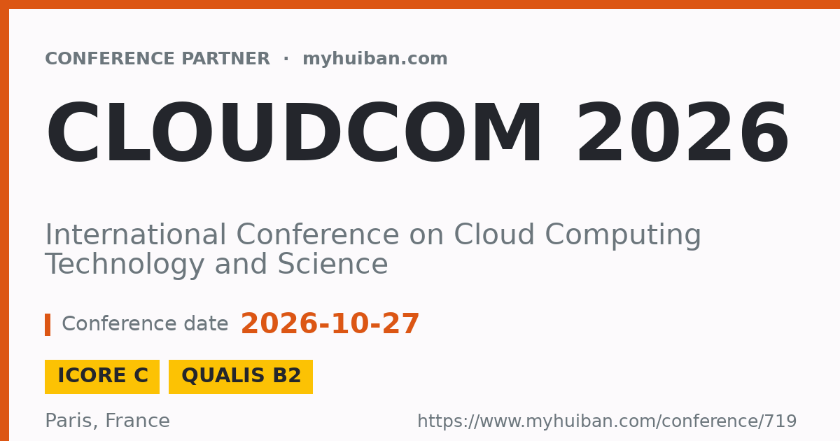 CloudCom 2026 (ICORE C): International Conference on Clou ...