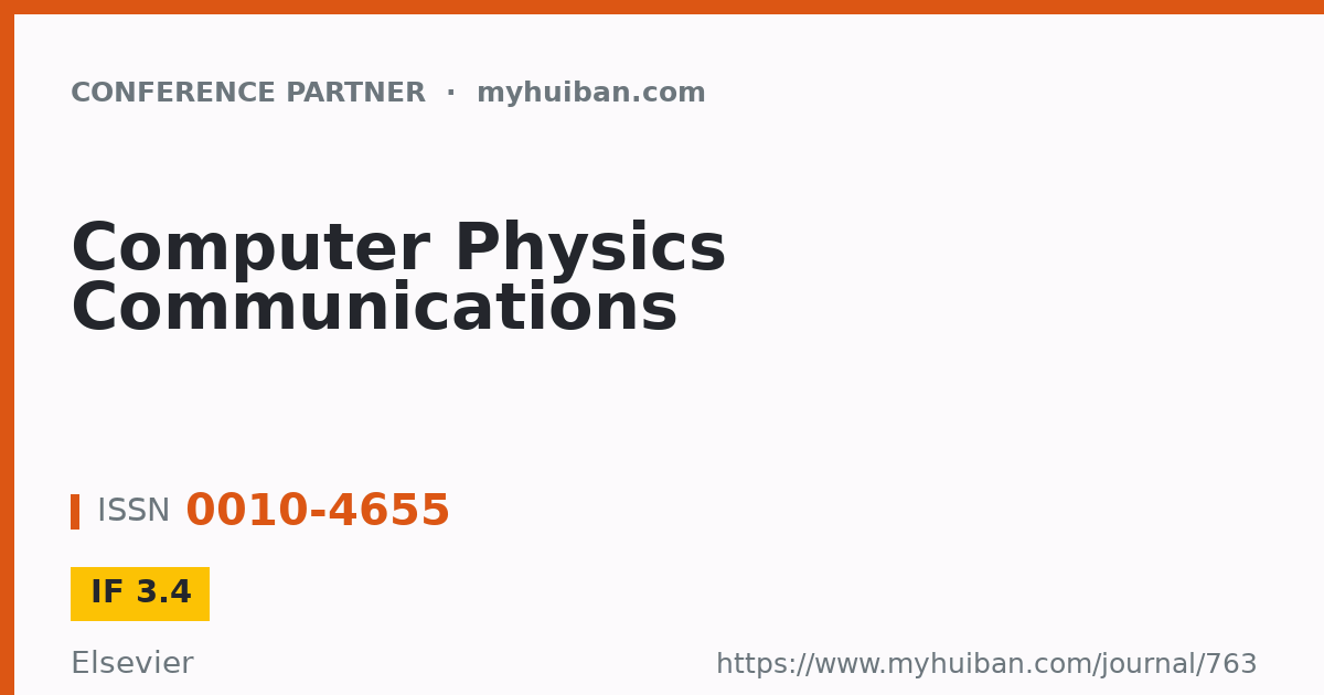 Computer Physics Communications (IF 3.4)