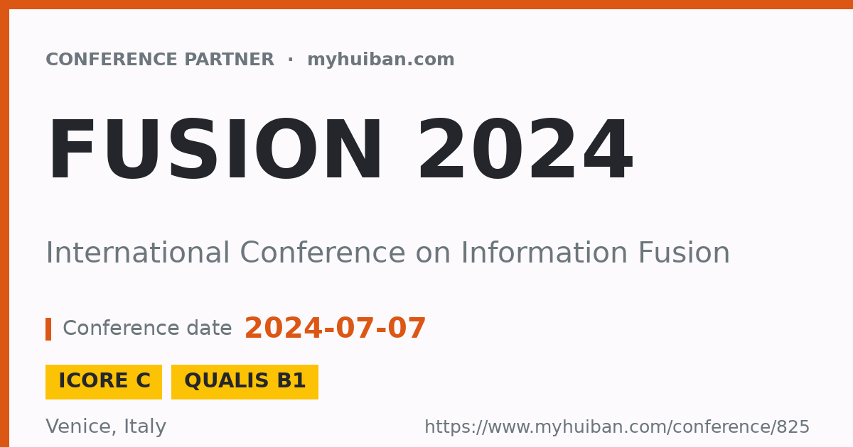 FUSION 2024 (ICORE C): International Conference on Inform ...