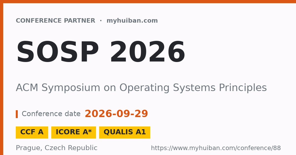 SOSP 2026: ACM Symposium on Operating Systems Principles