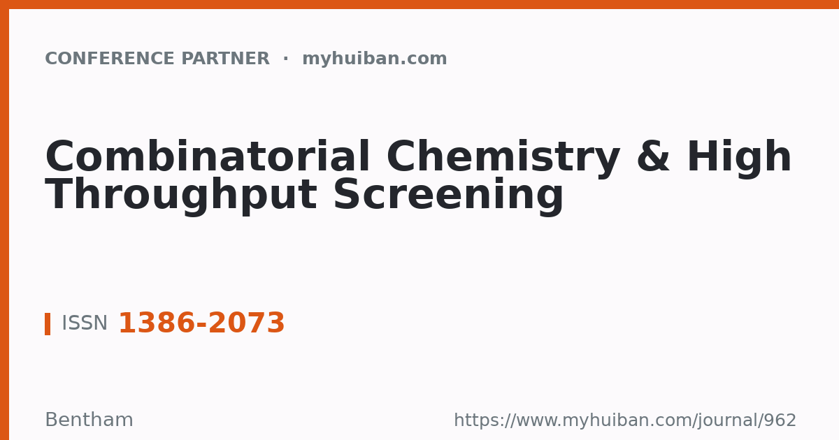 Combinatorial Chemistry & High Throughput Screening - Conference Partner